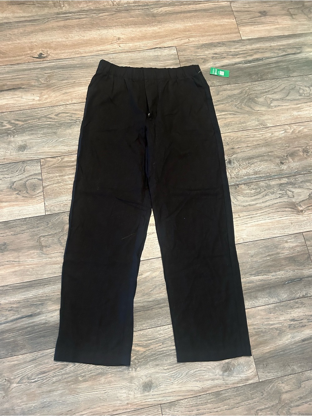 NWT Gap Easy Pant Black Pull On Linen Blend Cargo Utility Women’s Small